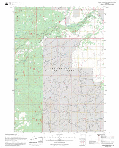 Three Creek Butte, OR FSTopo Preview 1
