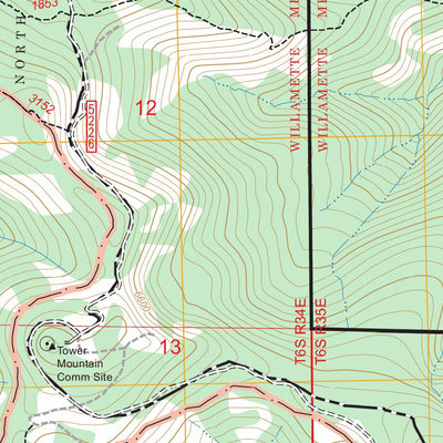 Tower Mountain, OR FSTopo Preview 2