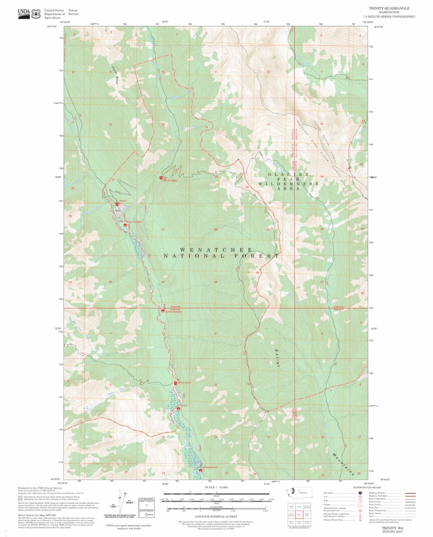 Trinity, WA FSTopo Map by US Forest Service - Topo | Avenza Maps