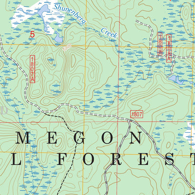 Upper Eau Claire Lake, WI FSTopo Preview 3