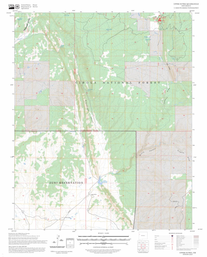 Upper Nutria, NM FSTopo Map by US Forest Service - Topo | Avenza Maps