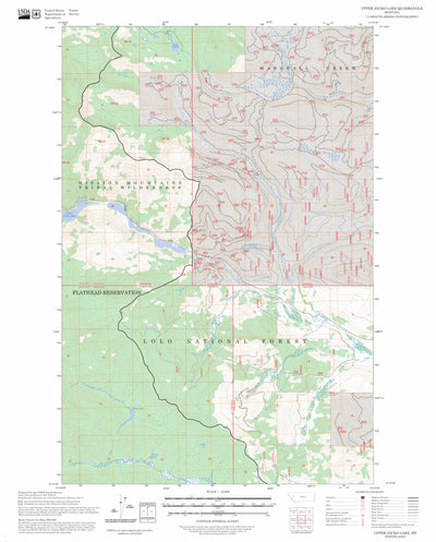 Upper Jocko Lake, MT FSTopo Preview 1