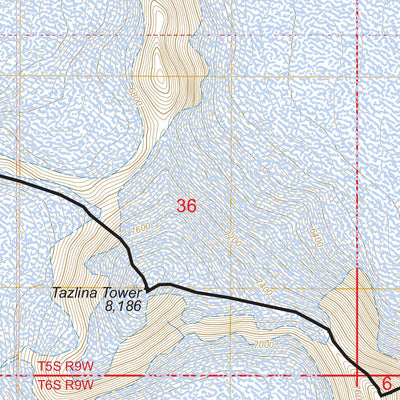 Valdez B-8 NE, AK FSTopo Preview 3