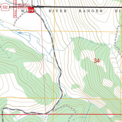 Warm Spring Mountain, WY FSTopo Preview 2