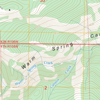 Warm Spring Mountain, WY FSTopo Preview 3