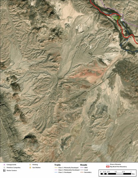 Big Bend National Park Recreation Map Sub Unit 16 Preview 1