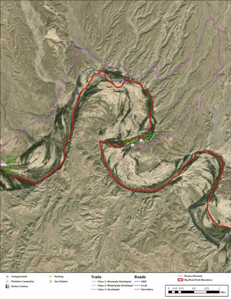 Big Bend National Park Recreation Map Sub Unit 19 Preview 1