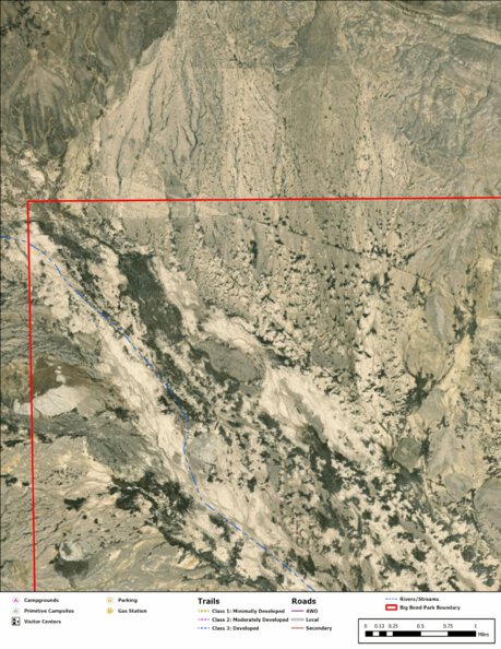 Big Bend National Park Recreation Map Sub Unit 8 Preview 1