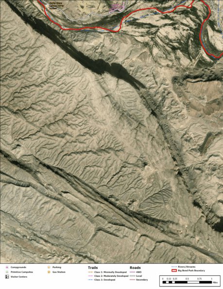 Big Bend National Park Recreation Map Sub Unit 34 Preview 1