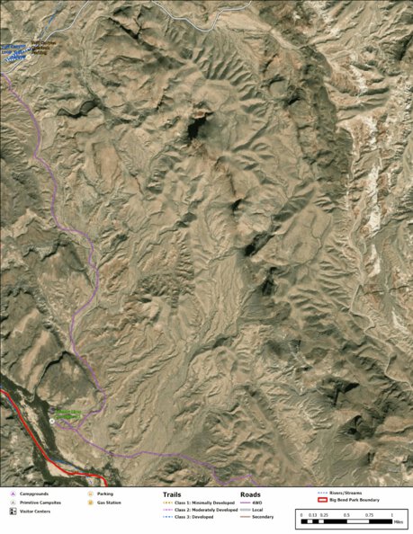 Big Bend National Park Recreation Map Sub Unit 38 Preview 1