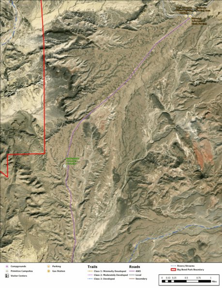 Big Bend National Park Recreation Map Sub Unit 87 Preview 1