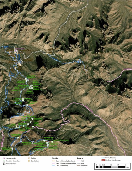 Big Bend National Park Recreation Map Sub Unit 91 Preview 1