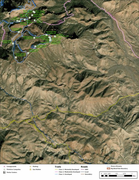 Big Bend National Park Recreation Map Sub Unit 73 Preview 1