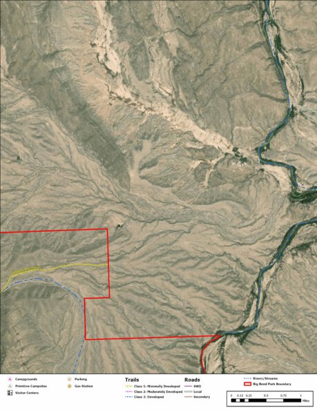 Big Bend National Park Recreation Map Sub Unit 124 Preview 1
