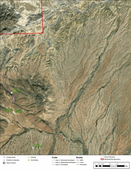Big Bend National Park Recreation Map Sub Unit 121 Preview 1