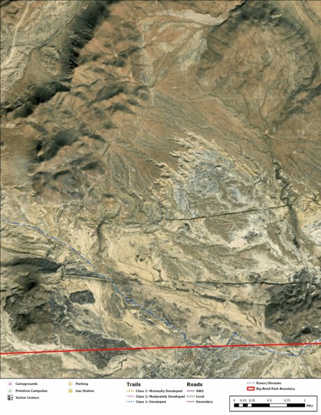 Big Bend National Park Recreation Map Sub Unit 132 Preview 1