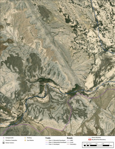 Big Bend National Park Recreation Map Sub Unit 157 Preview 1
