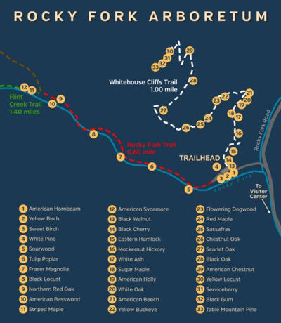 Rocky Fork State Park Arboretum Map Preview 1
