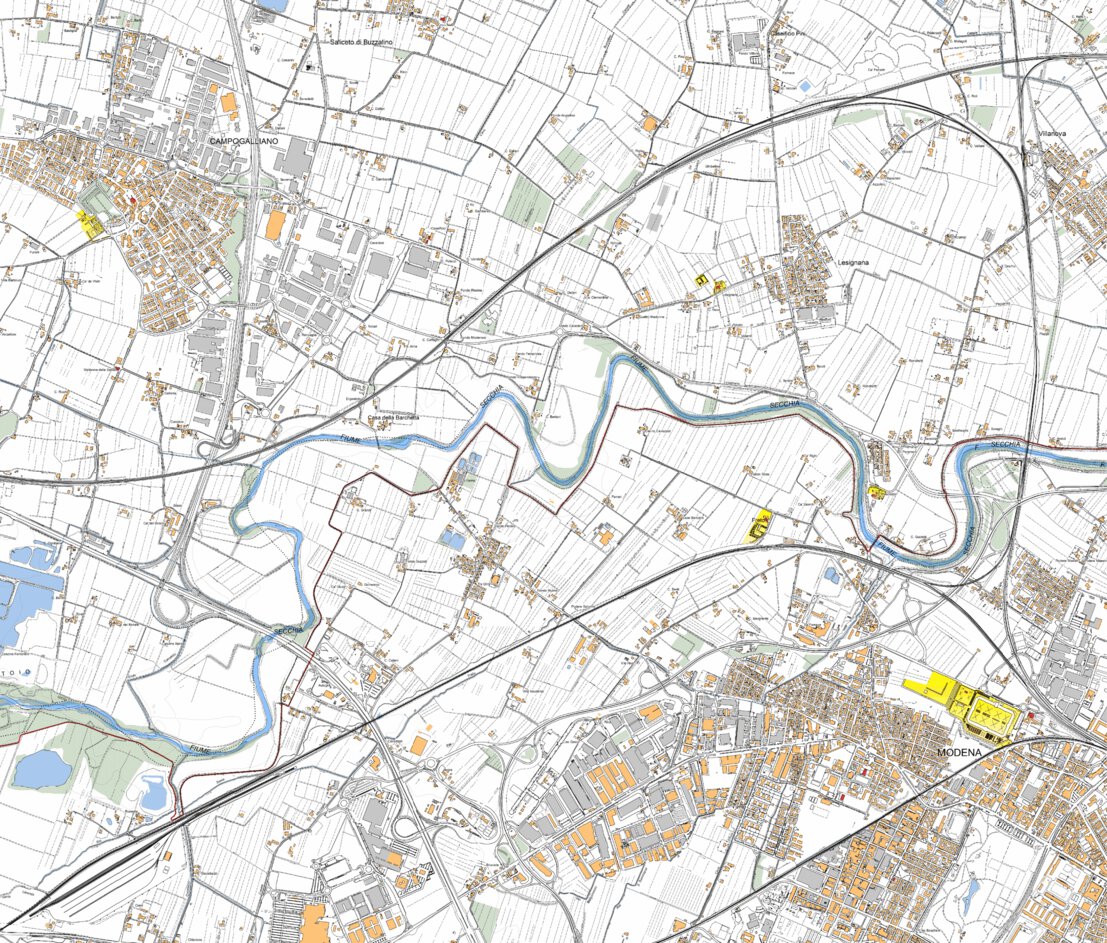 Modena Nordovest 10K Map by Boreal Mapping | Avenza Maps
