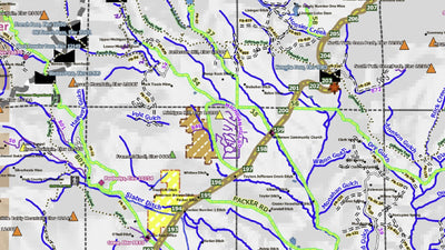 2 map bundle - Public Lands, Roads & Trails Map for Colorado (discounted), and Peaks-Passes-Parks Preview 1