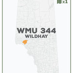 WMU 344 Wildhay – Alberta Hunting Topo Preview 1