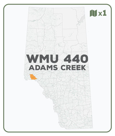 WMU 440 Adams Creek – Alberta Hunting Topo Preview 1