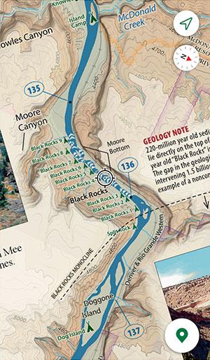 Ruby Horsethief River Map with Westwater - Belknap's Canyonlands River Guide Preview 1