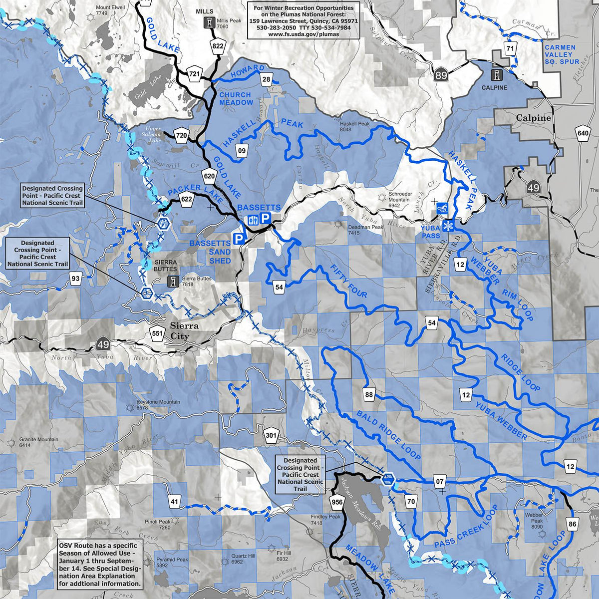 Tahoe National Forest OSVUM Map by US Forest Service R5 | Avenza Maps