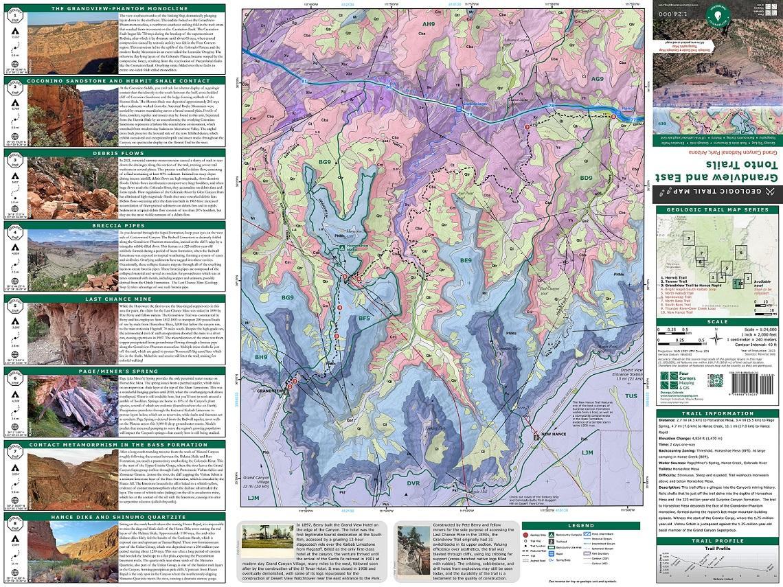Geologic Trail Maps of the Grand Canyon Bundle Map by Four Corners ...