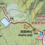 Kenashi-yama 毛無山 Hiking Map (Chubu, Japan) 1:25,000 Preview 2