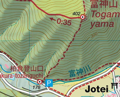 Togami-yama 富神山 Hiking Map (Tohoku, Japan) 1:10,000 Preview 3