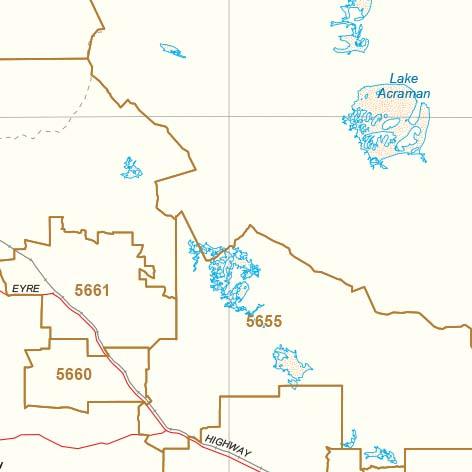 South Australia Postcode Boundaries Map by Mapland - Department for ...
