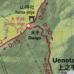 Daigo-yama 醍醐山 Hiking Map (Chubu, Japan) 1:15,000 Preview 3