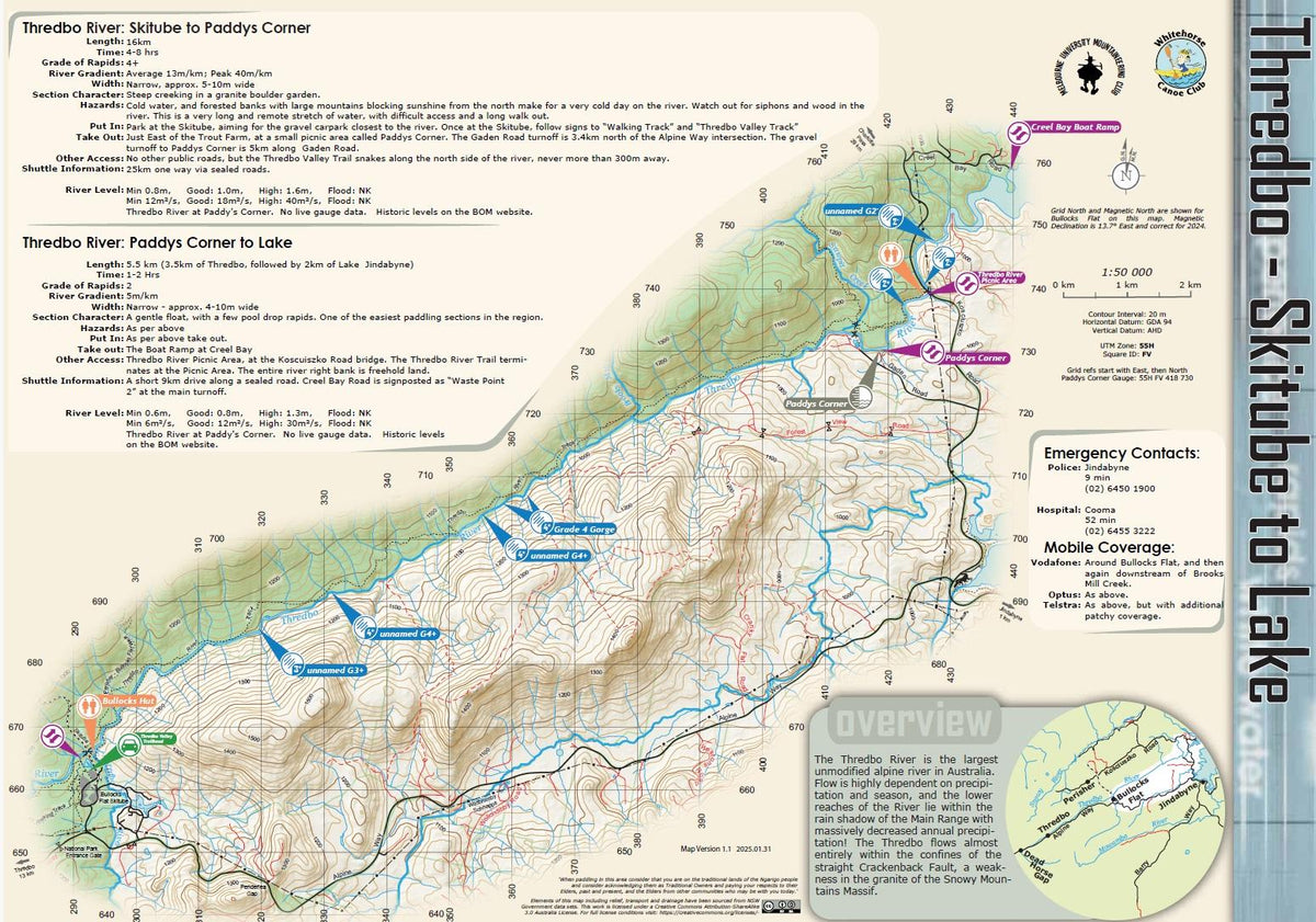 Thredbo River - Whitewater Kayaking Maps Map by WHCC and MUMC | Avenza Maps