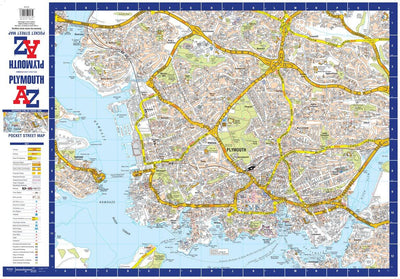 Plymouth A-Z Pocket Street Map Preview 1