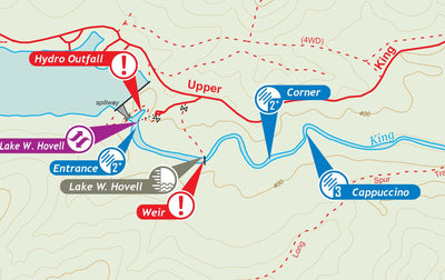 King River - Lake William Hovell to Cheshunt South - Whitewater Kayaking Map Preview 2