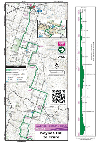 Lavender Cycling Trail MAPS 1-5 - Murray Bridge to Truro Preview 1