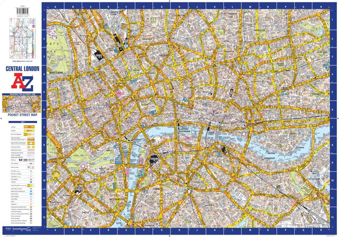 Central London A-Z Pocket Map by Geographers' A-Z Map Company