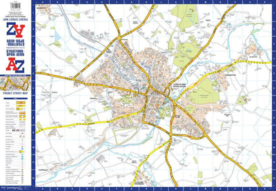 Stratford-upon-Avon A-Z Pocket Street Map Preview 1