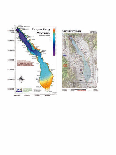Canyon Ferry Reservoir Marks Lake Maps Preview 1