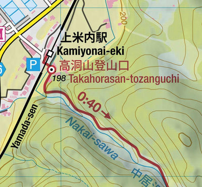 Takahora-san 高洞山 Hiking Map (Tohoku, Japan) 1:10,000 Preview 2