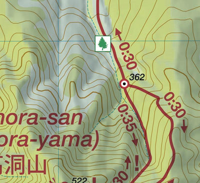 Takahora-san 高洞山 Hiking Map (Tohoku, Japan) 1:10,000 Preview 3