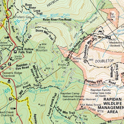 Shenandoah National Park Central District (PATC Map 10 Edition 23) Preview 3
