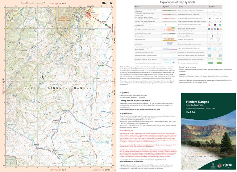Flinders Ranges Map B6 by Mapland - Department for Environment and ...