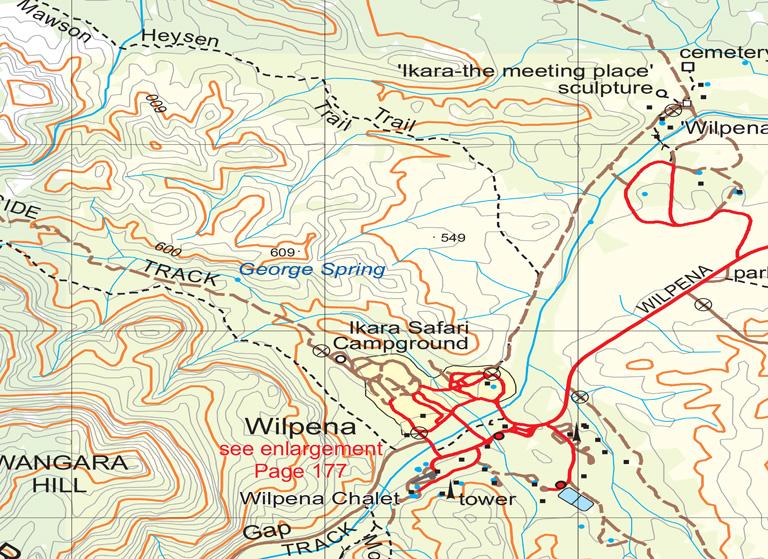 Flinders Ranges Razorback Lookout Road Map Flinders Ranges Map C3 by Mapland - Department for Environment and ...