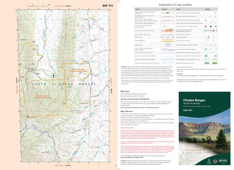 Map Of Flinders Rangers Flinders Ranges Map B11 by Mapland - Department for Environment and ...