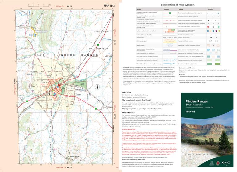 Flinders Ranges Map B13 by Mapland - Department for Environment