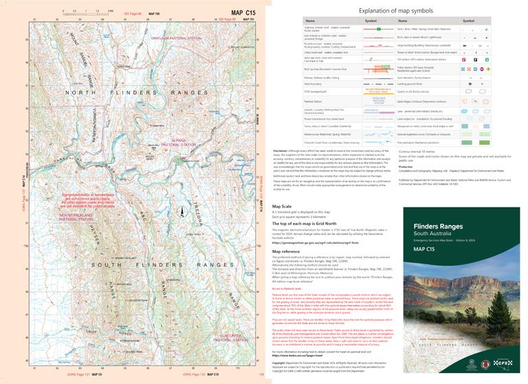 Flinders Ranges And Outback Map Flinders Ranges Map C15 by Mapland - Department for Environment and ...
