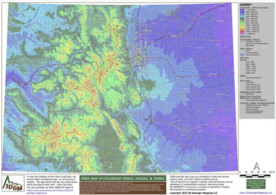 Denver West 100K Quadrangle plus 3 Statewide Maps for Easier Trip Planning Preview 3