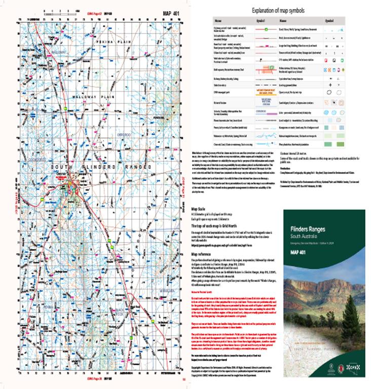 Flinders Ranges Map 401 by Mapland - Department for Environment and ...